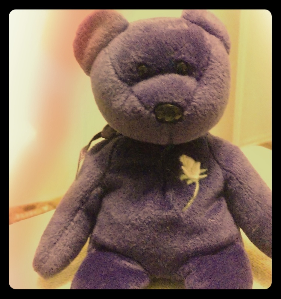Ty 1997  Princess Diana purple Beanie Baby Bear